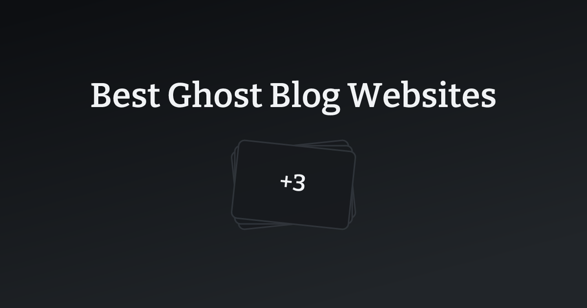 Best Ghost Blog Websites with count