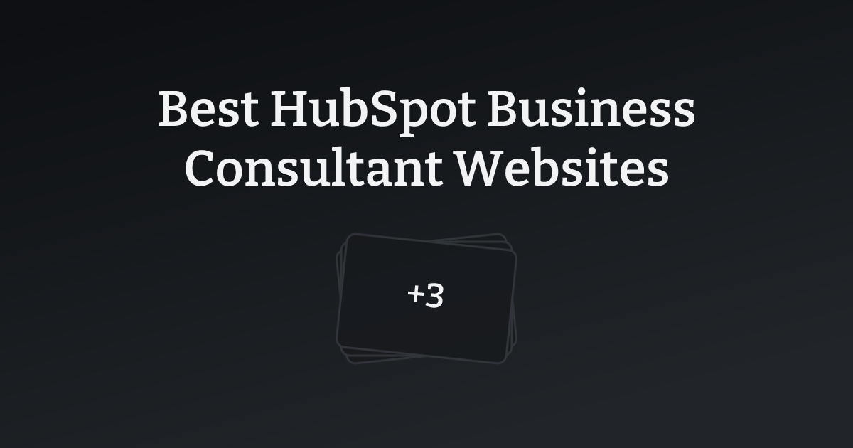 Best HubSpot Business Consultant Websites with count