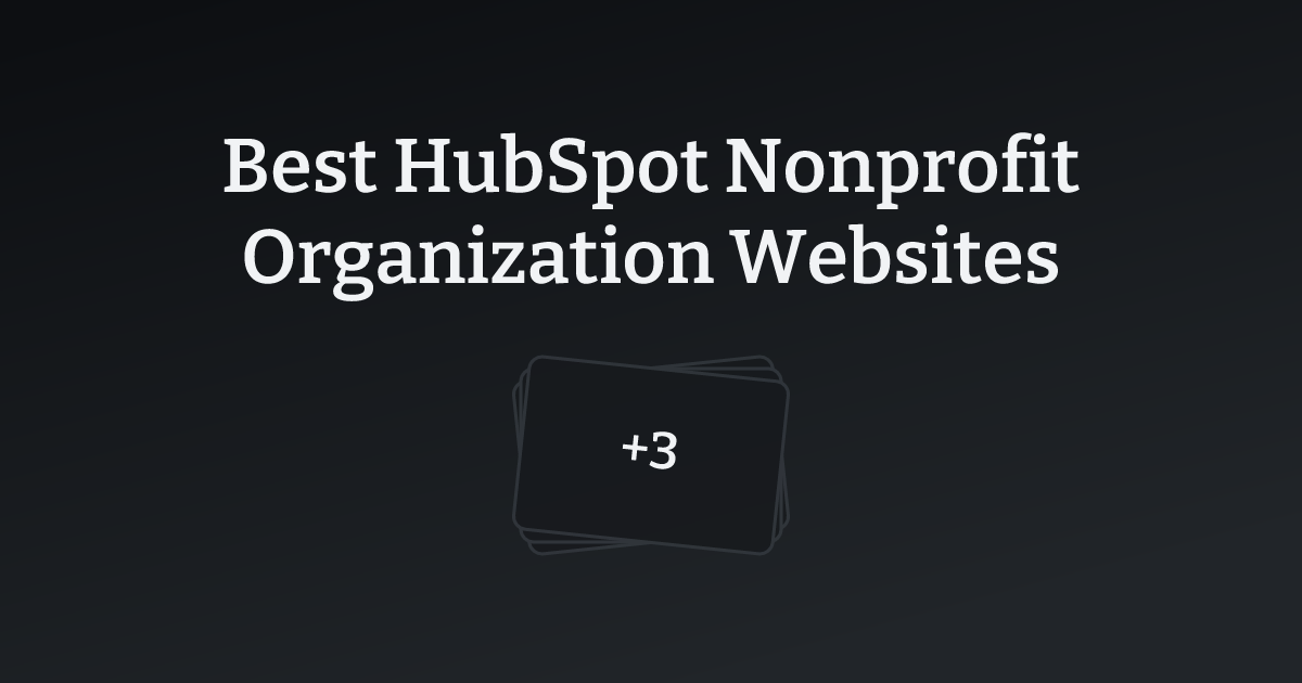 Best HubSpot Nonprofit Organization Websites with count