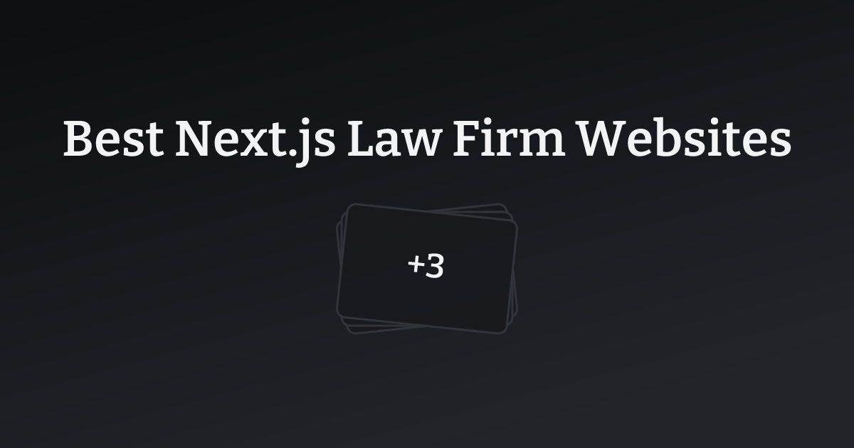 Best Next.js Law Firm Websites with count