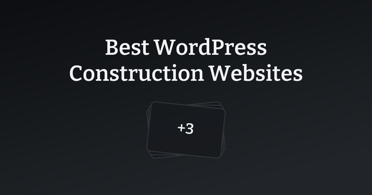 Best WordPress Construction Websites with count