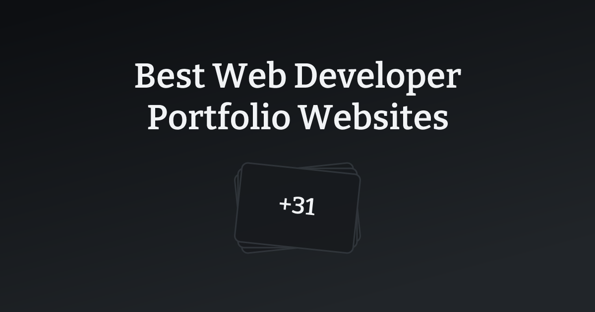 Best Web Developer Portfolio Websites with count