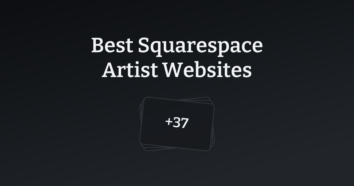 Best Squarespace Artist Websites with count
