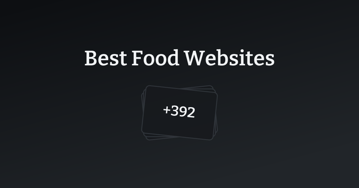 Best Food Websites with count