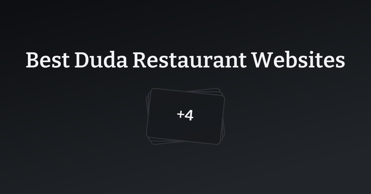 Best Duda Restaurant Websites with count