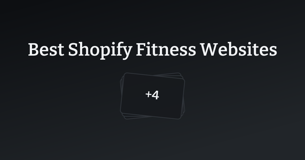 Best Shopify Fitness Websites with count