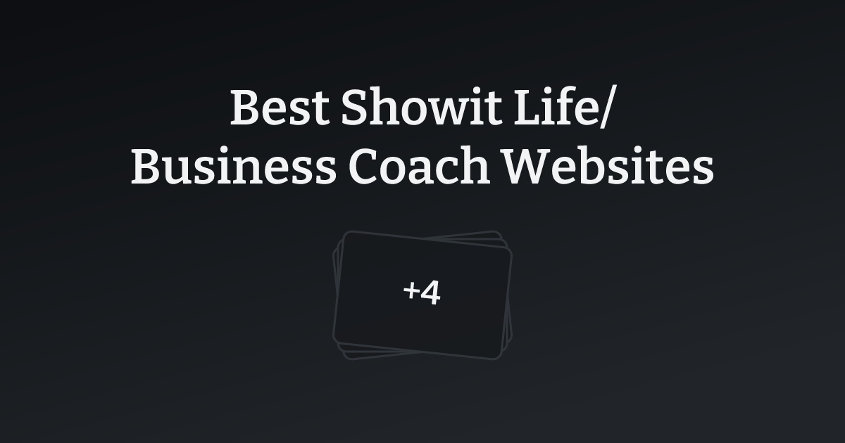 Best Showit Life/Business Coach Websites with count
