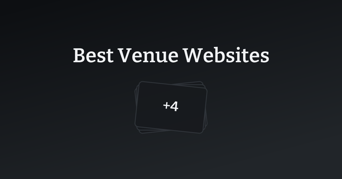 Best Venue Websites with count