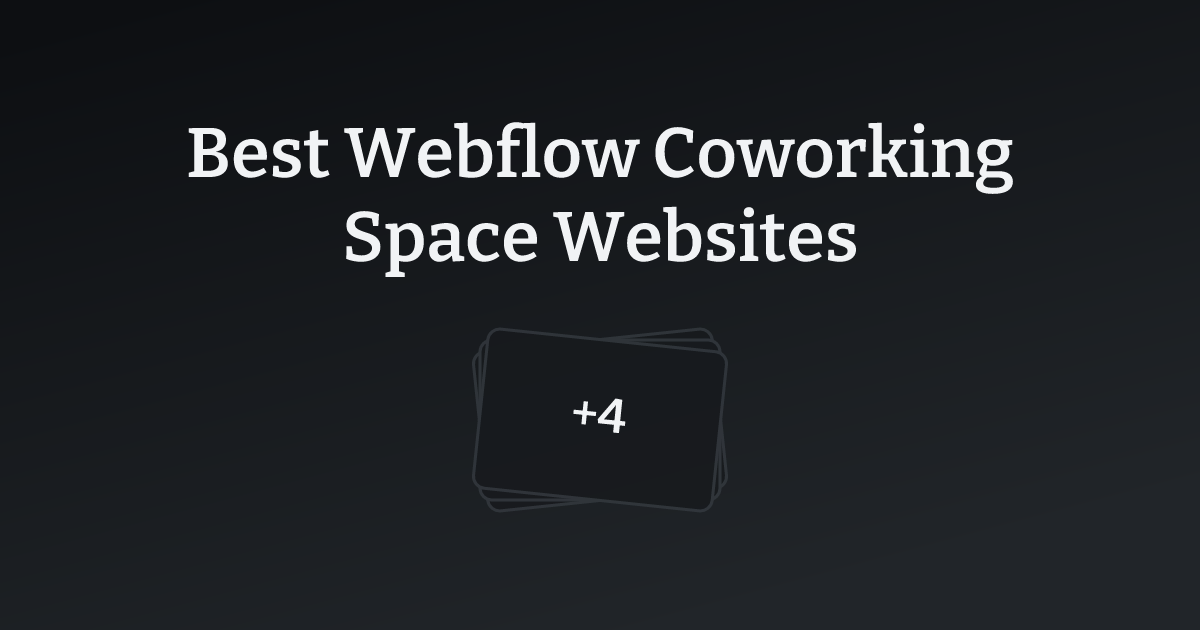 Best Webflow Coworking Space Websites with count