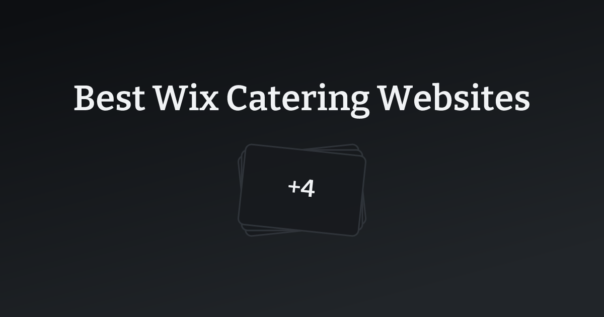 Best Wix Catering Websites with count