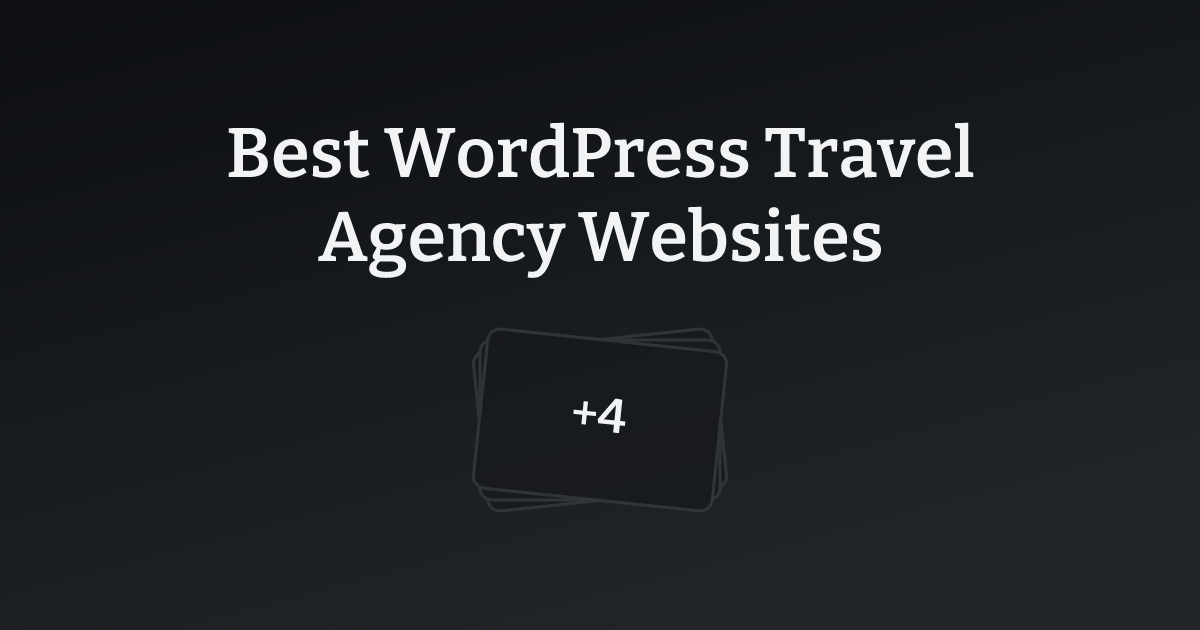 Best WordPress Travel Agency Websites with count