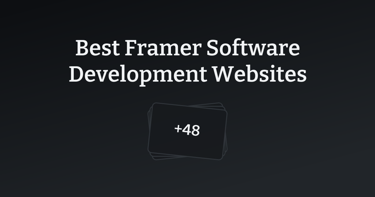 Best Framer Software Development Websites with count