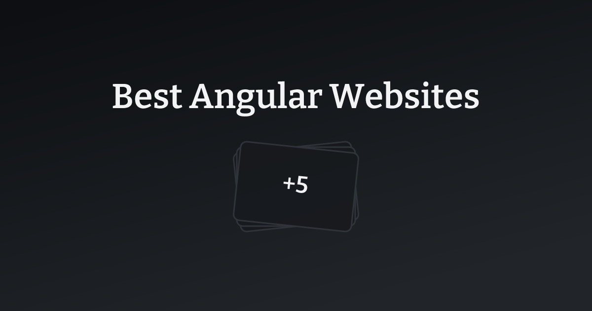 Best Angular Websites with count