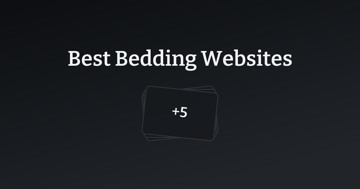 Best Bedding Websites with count
