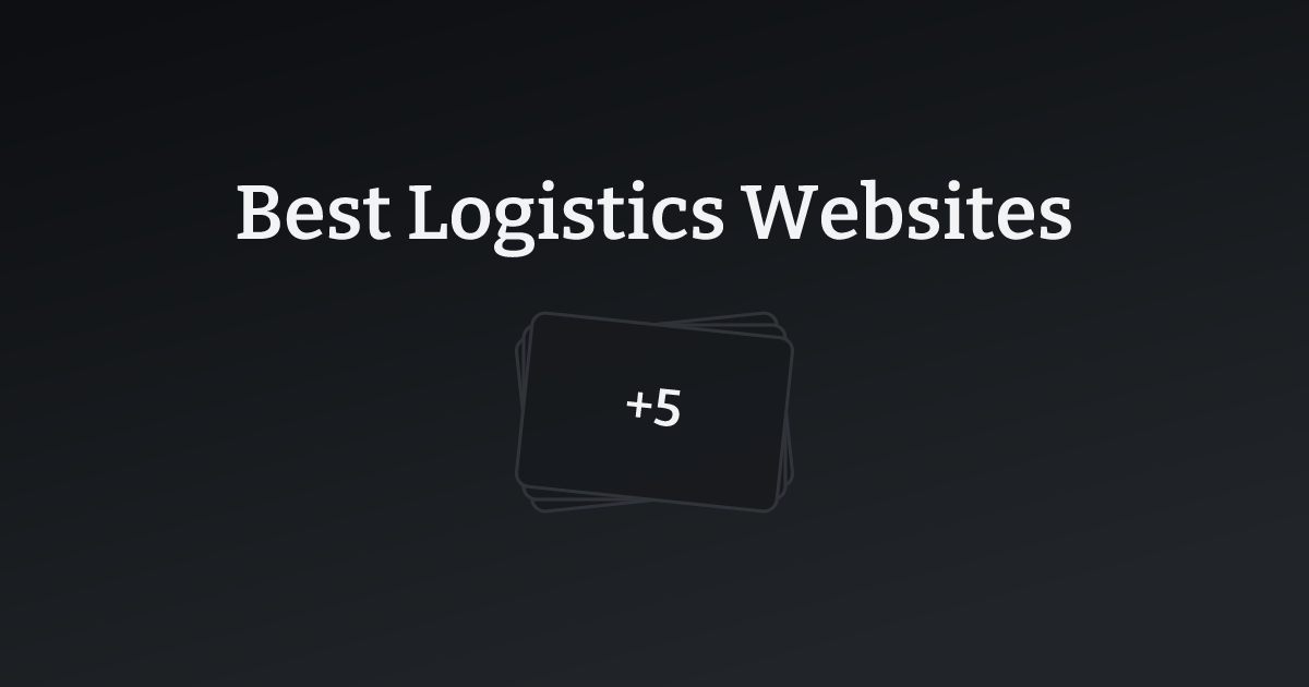 Best Logistics Websites with count
