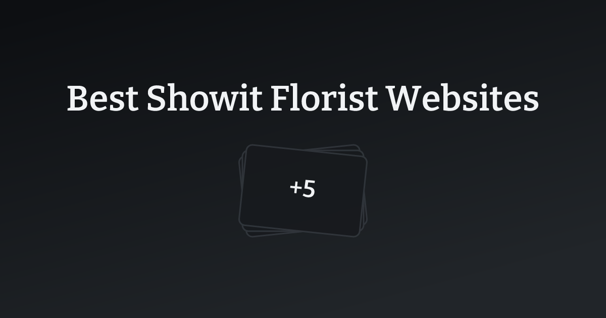 Best Showit Florist Websites with count