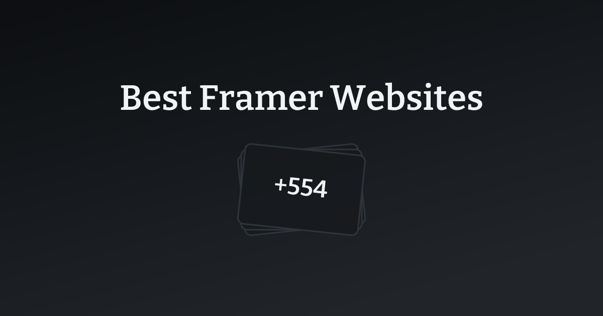 Best Framer Websites with count