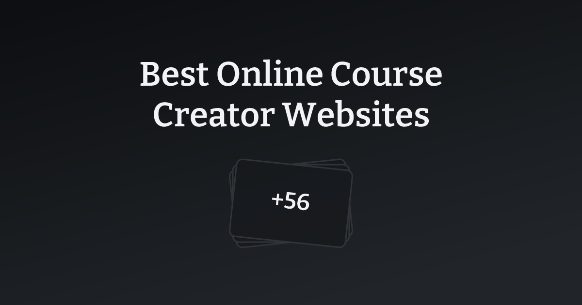 Best Online Course Creator Websites with count