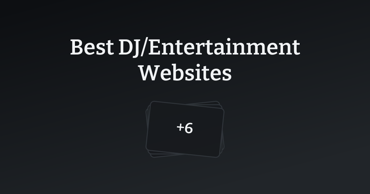 Best DJ/Entertainment Websites with count