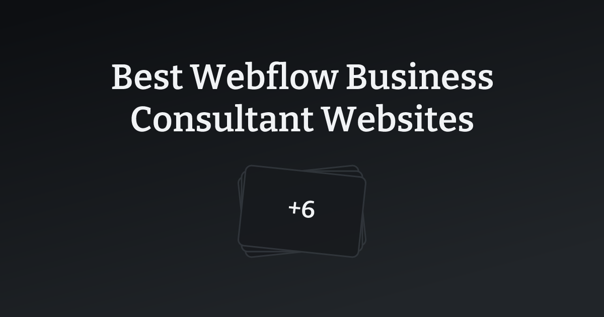 Best Webflow Business Consultant Websites with count
