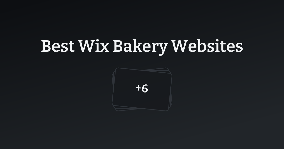 Best Wix Bakery Websites with count
