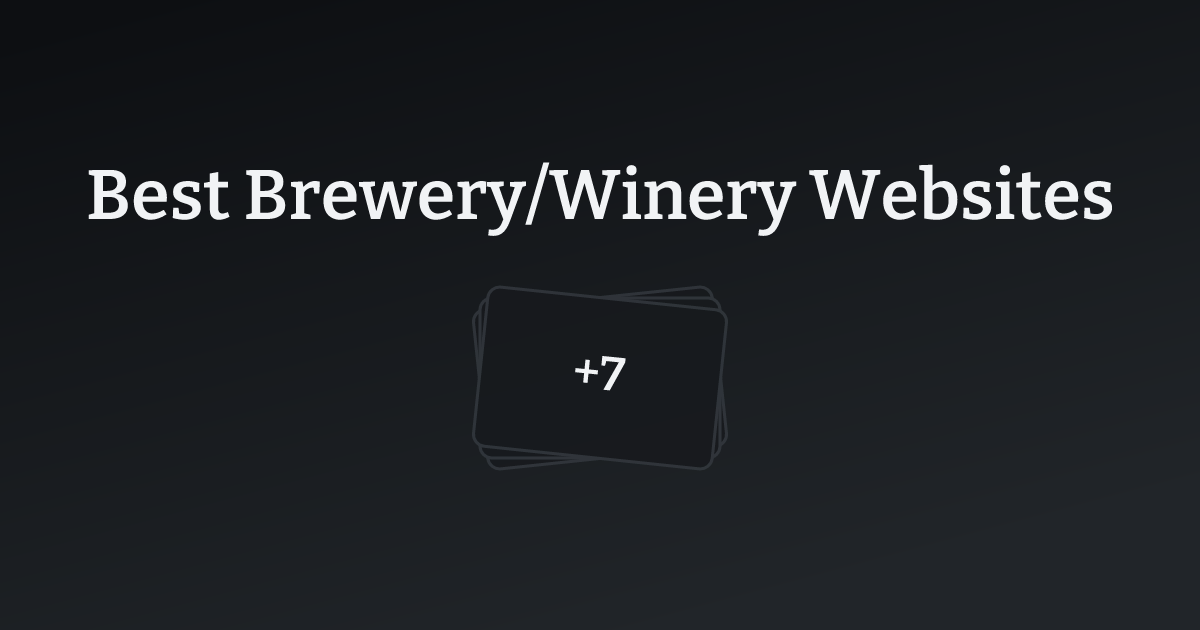 Best Brewery/Winery Websites with count