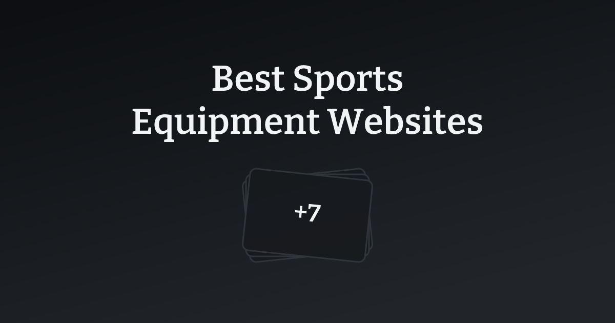 Best Sports Equipment Websites with count