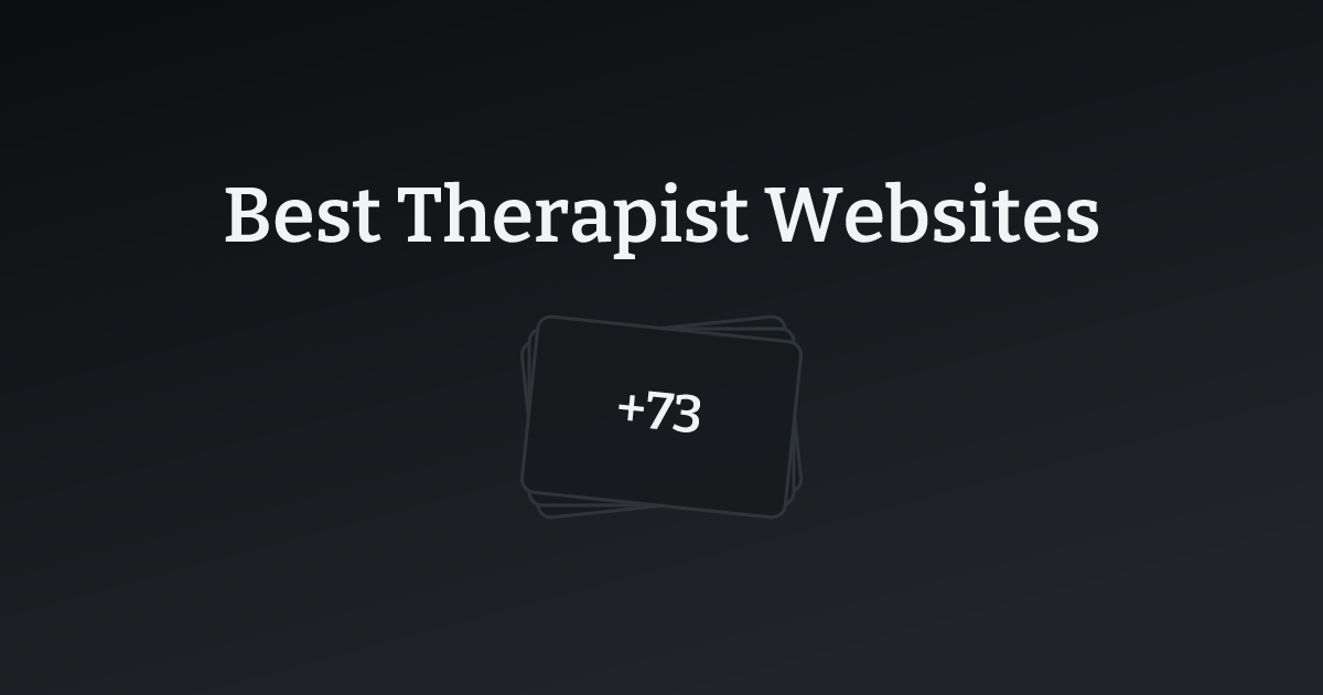 Best Therapist Websites with count