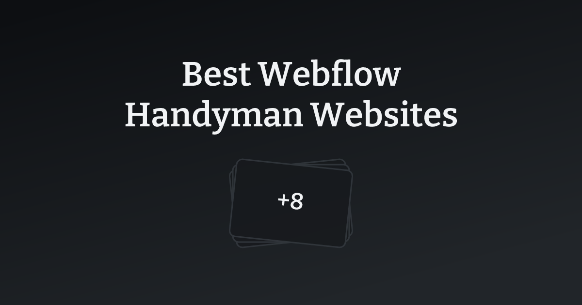 Best Webflow Handyman Websites with count