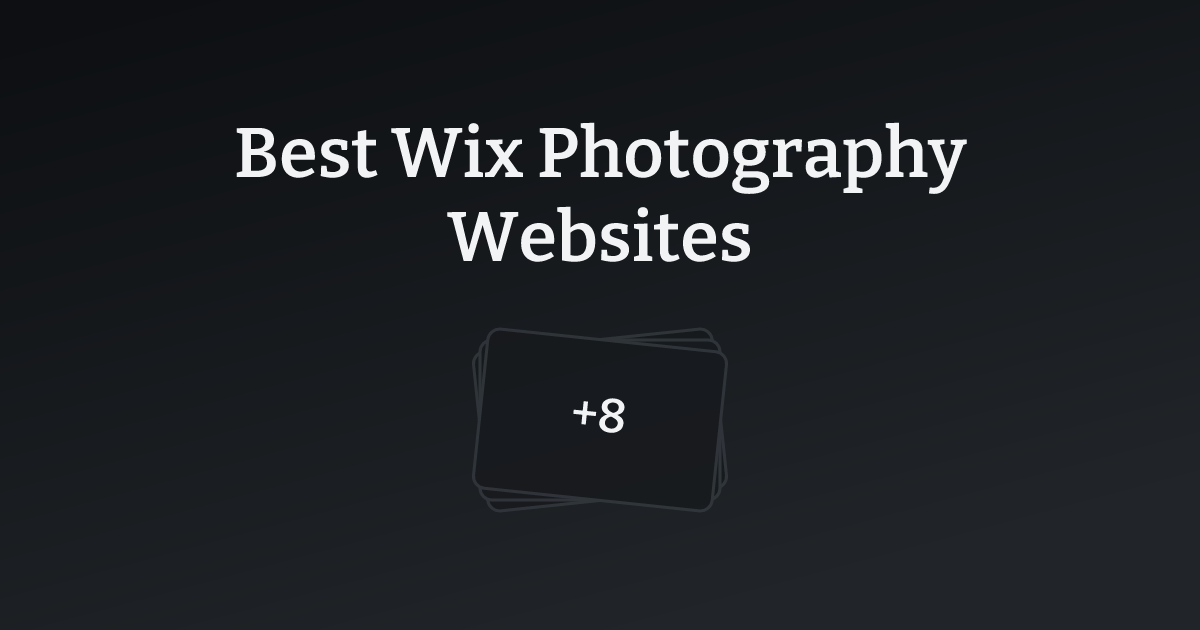 Best Wix Photography Websites with count
