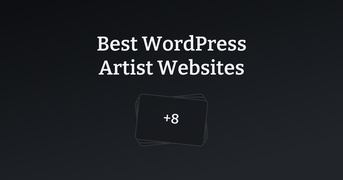 Best WordPress Artist Websites with count