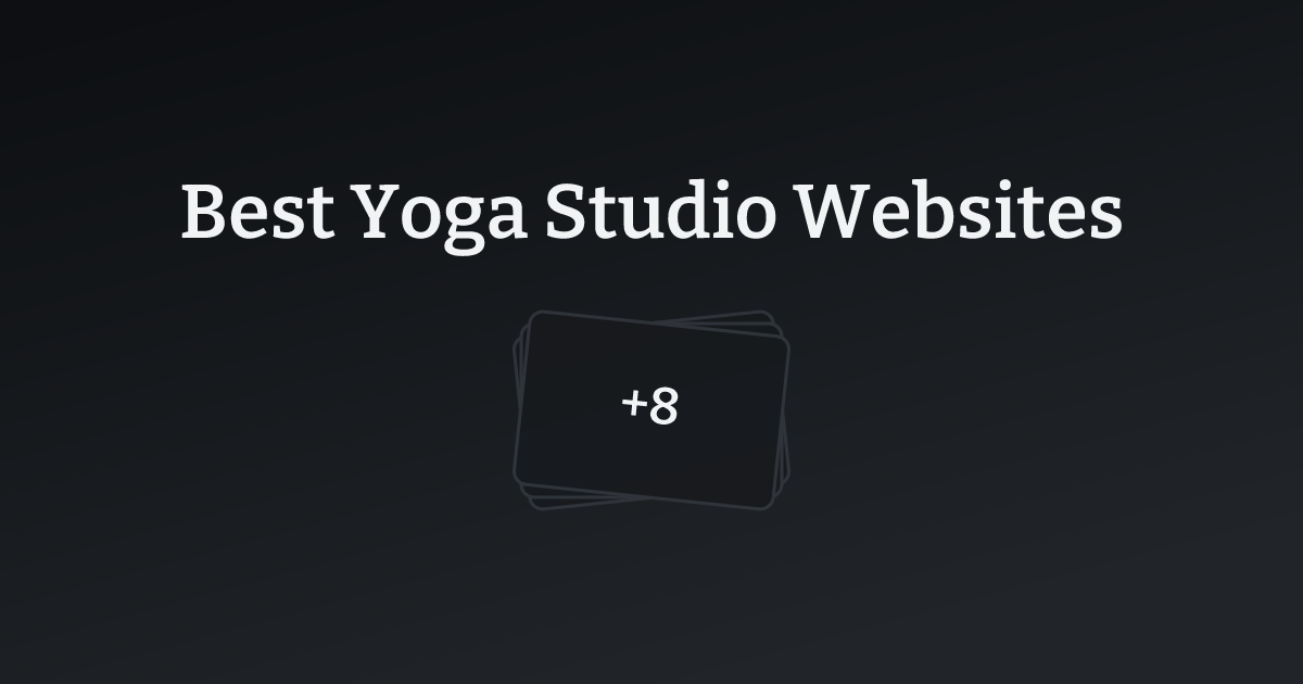 Best Yoga Studio Websites with count
