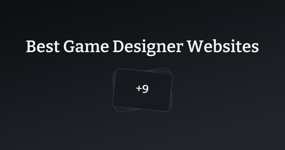 Best Game Designer Websites with count