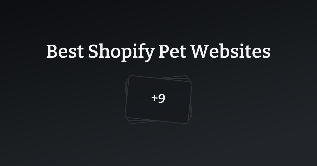 Best Shopify Pet Websites with count